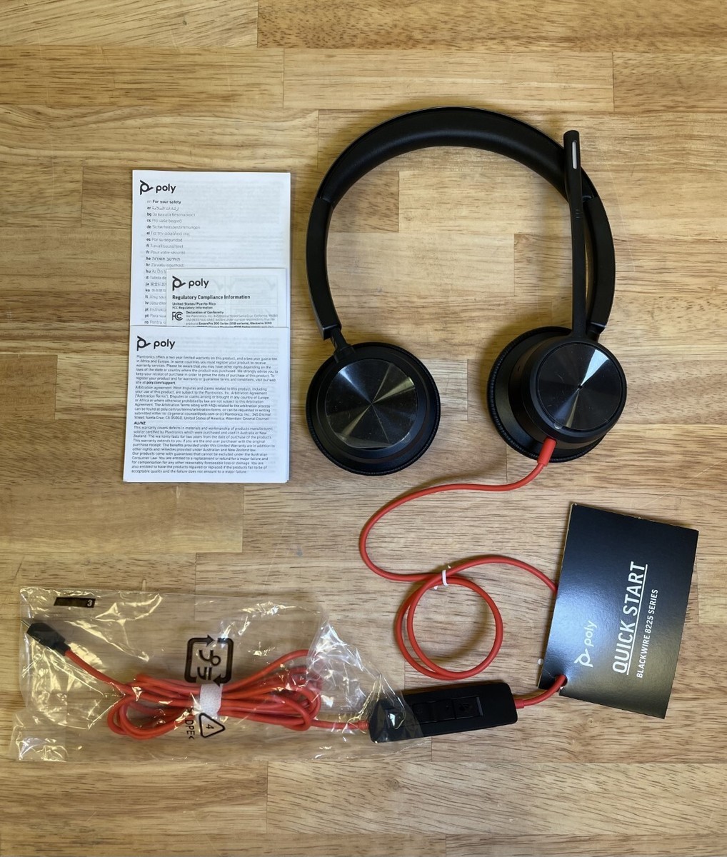 Plantronics Premium Corded Blackwire 8225 USB-C Wired Headset