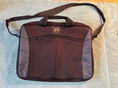 Swiss Gear Black & Gray Wenger Laptop Carrying Bag Tote Business Travel