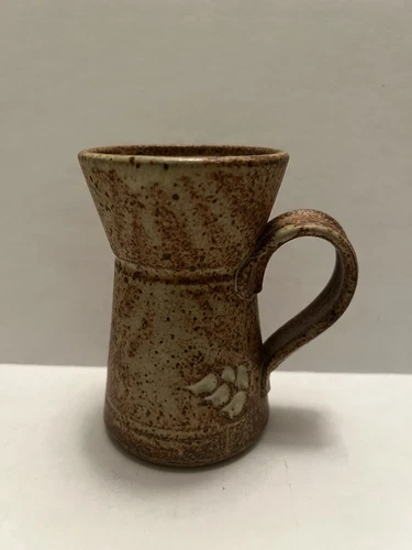 Vintage studio pottery stoneware mug 4.5 inches Rare
