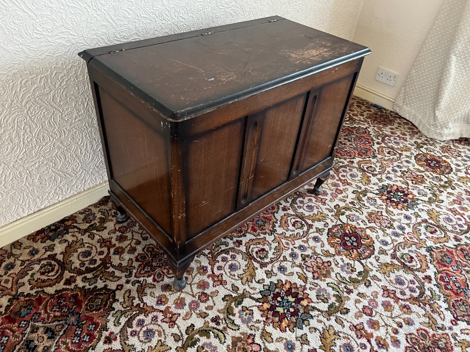 Vintage Ottoman Blanket Box Wooden Bedroom Storage Ideal Project Toybox Scruffy eBay