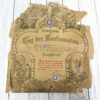 St. Peters Buffalo, NY Antique Holy Communion Confirmation 1880s GEORGE HOFFMAN