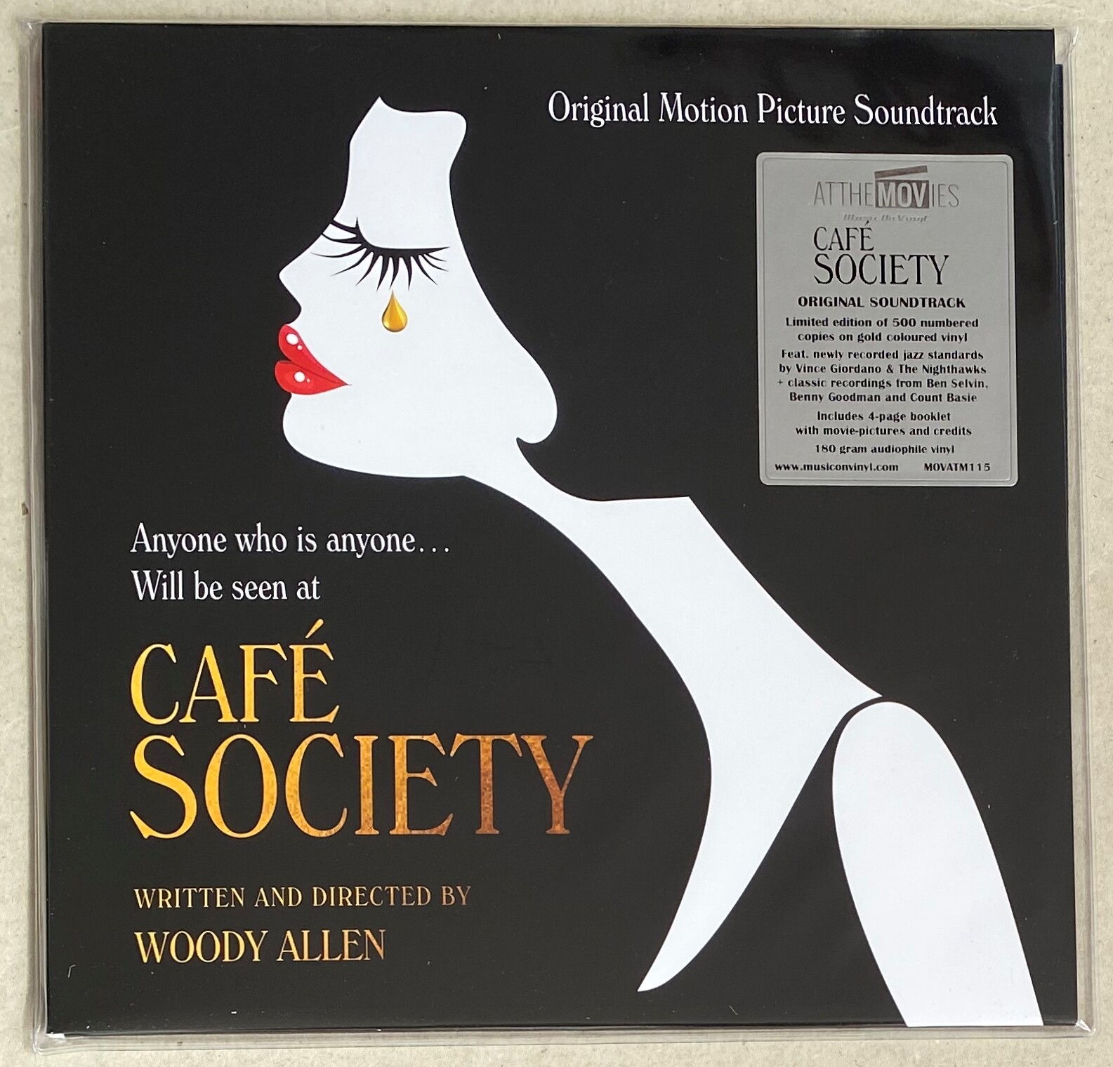 CAFE SOCIETY SOUNDTRACK * DELUXE LIMITED GOLD VINYL * 500 ONLY! * BN!