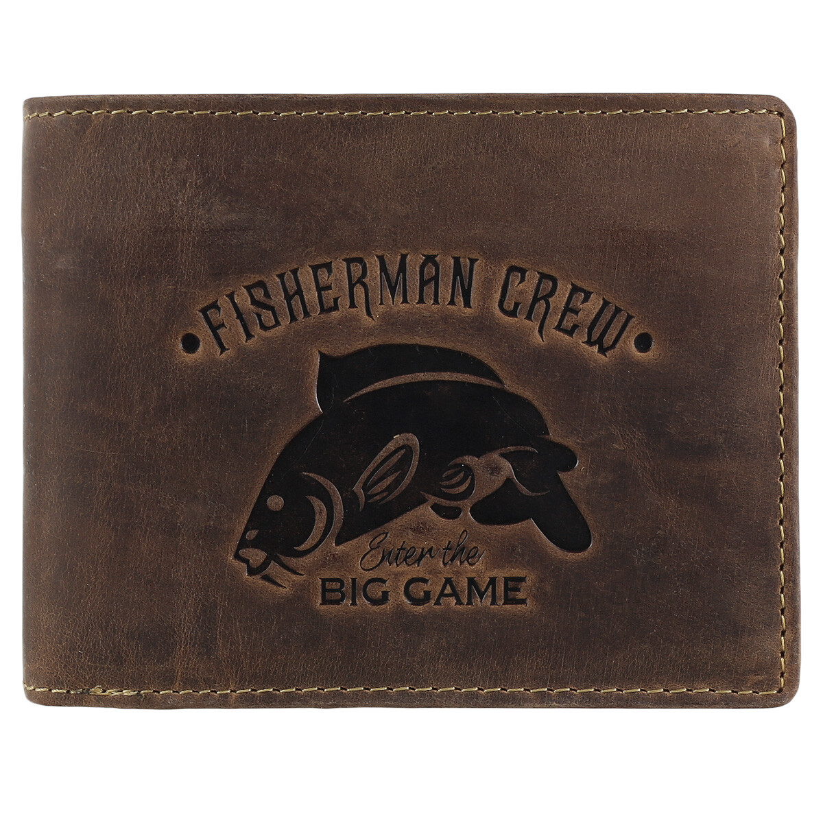 Винтажный рыбацкий ледокол Greenburry Geldbörse Portmonee BV-1796-FC-Карповый