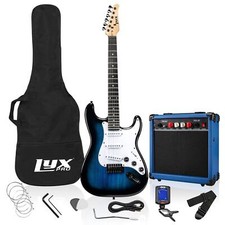 Lyxpro Beginner 39” Electric Guitar &amp; Electric Guitar Accessories - Blue