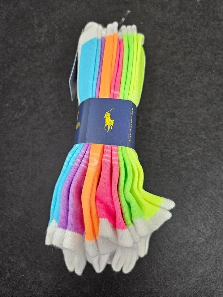 POLO RALPH LAUREN женщин 6-Pk. Полосатые спортивные носки низкого покроя - Изображение 3 из 4