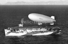 WW2 Picture Photo Airship lifts off from the escort carrier Altamaha 1944 2404
