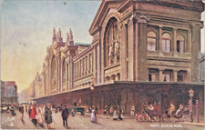 Tuck and Sons Oilette Gare du Nord Paris France Vtg Postcard CP330