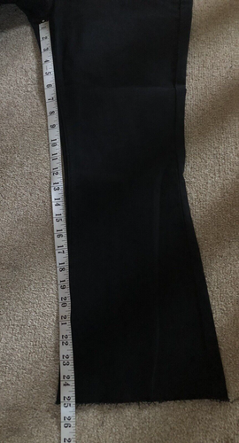 Pantalones de mezclilla Cavalli Class desgastados negros tiro alto acampanados borde crudo W29 nuevos con etiquetas - Imagen 6 de 13