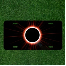 Custom Personalized License Plate Auto Tag With Incredible Planet Sparkling