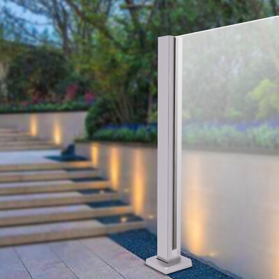 TBvechi 304 Stainless Steel Glass Railing End Post Brushed 91 cm for Balcony
