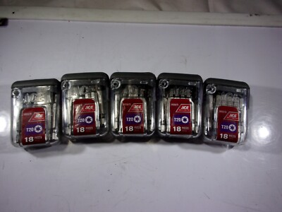 NEW 5pk. ACE 18pc. TORX T20  2'' IMPACT DRIVER BITS SETS   # 2495679
