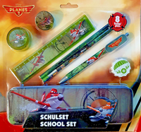 Schreibset 8Tlg Disney Planes Bleistifte Lineal Spitzer Beistiftbox Kugelschreib