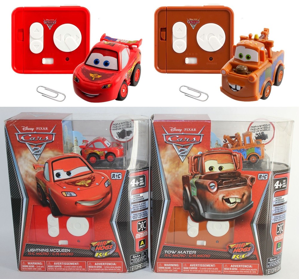 Disney Cars 2 Air Hogs Full Function 2-inch Micro R/C Lightning McQueen & Mater