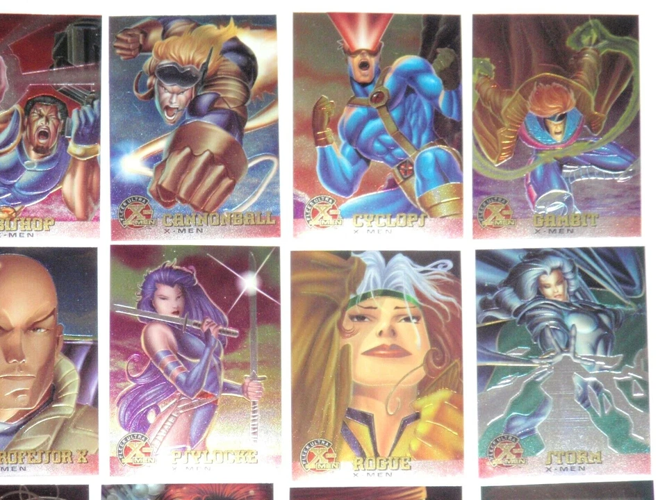 Juego de 100 cartas Fleer Ultra X-Men 1995 cromo Marvel Haunted Mansion Deadpool Foto 3 de 4