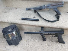 VINTAGE Tippmann SMG-60 & CUSTOM 98 PAINTBALL MARKERS  Z LEADER MASK   BARREL