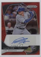 2020 Panini Prizm Rookie Red Prizm 45/75 Gavin Lux #RA-GL Auto RC 4f5