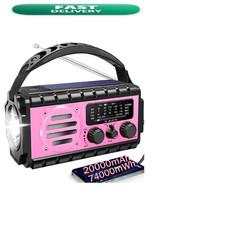 Qauyyw 74000Mwh Emergency Radio Noaa Weather Portable Hand Crank Sw/Am/Fm