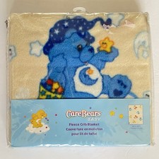 Vintage 2004 Care Bears Crib Baby Blanket Fleece New NIP 30 X 40 90s Y2K Rare