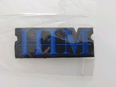 ''''HIM, blau'''' Aufnäher, Patch, Aufbügler, Neu