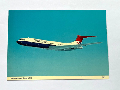 Aviation Airline Postkarte British Airways Vickers VC-10