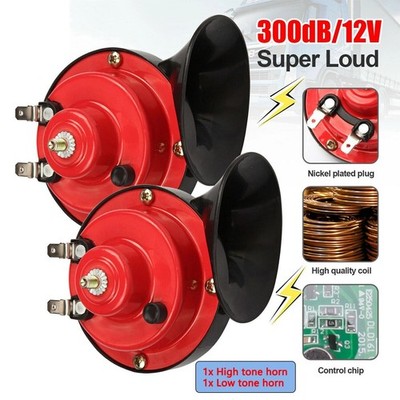 2pcs 300DB 12V Super Snail Air Train Horn For Truck Car Boat Motorcycle SUV New