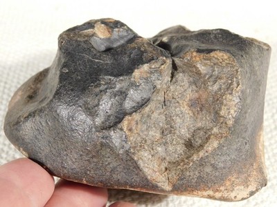 Big! N.W.A 869 Stony METEORITE with Dark Fusion Crust and DEEP REGMAGLYPTS 880gr