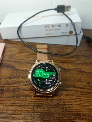 Smartwatch Gold | Fitness Uhr | Herzfrequenz | inkl. Lader ''Armbanduhr''