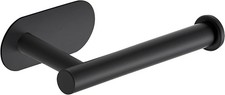 Adhesive Toilet Paper Holder Matte Black SUS304 Steel No Drill Wall Mount