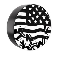 Spare Tire Cover for 17inch/XXL for Tire Diameter 32"-34" Black White Graffiti