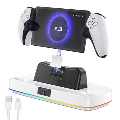 NEWDERY Charger Dock for PlayStation Portal Magnetic Connector Charging Stand