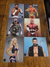 LOT of 6 TNA Impact Pro Wrestling Crate AUTO Signed 8x10 Photos PWC HOLO COA