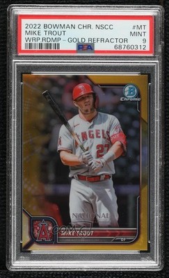 2022 NSCC National Convention Gold Refractor 43/50 Mike Trout PSA 9 MINT gp1