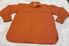LL Bean Heavy Chamois Shirt Mens XL Tall XLT Rust 0MT04 Button Cotton Flannel