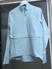 New Adidas Sweatshirt Womens Small Green 1/4 Zip Pullover Light Weight Size S