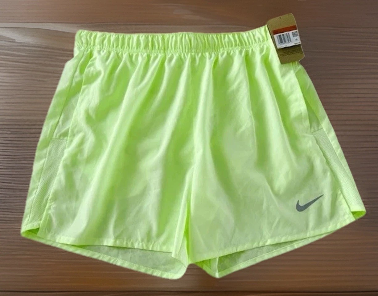 NWT Nike Challenger Men Brief Lined Running Training 5" Shorts Dri-Fit Yellow L