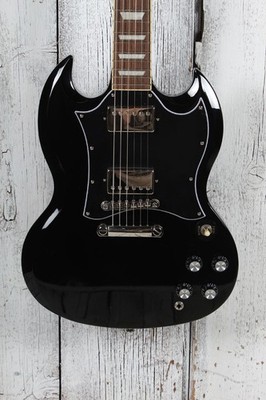 Epiphone SG Standard Solid Body Electric Guitar Ebony Finish with Gig Bag