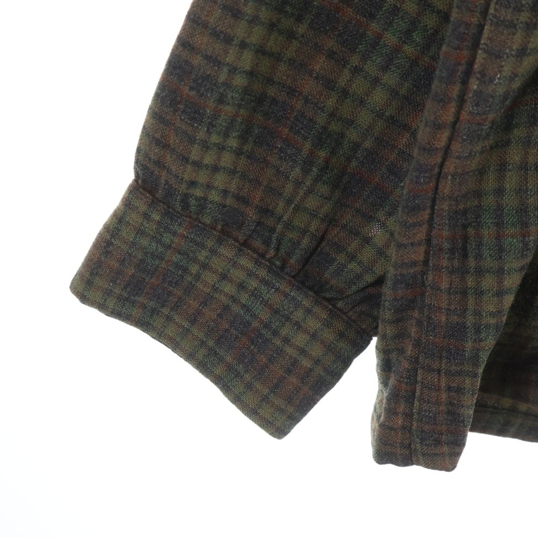 PENDLETON 60s VINTAGE CHECKED WOOL OPEN COLLAR LO… - image 6