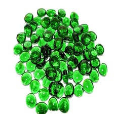 Glossy Shiny Glass Pebbles for Vase, Plants Aquarium Decor 500g