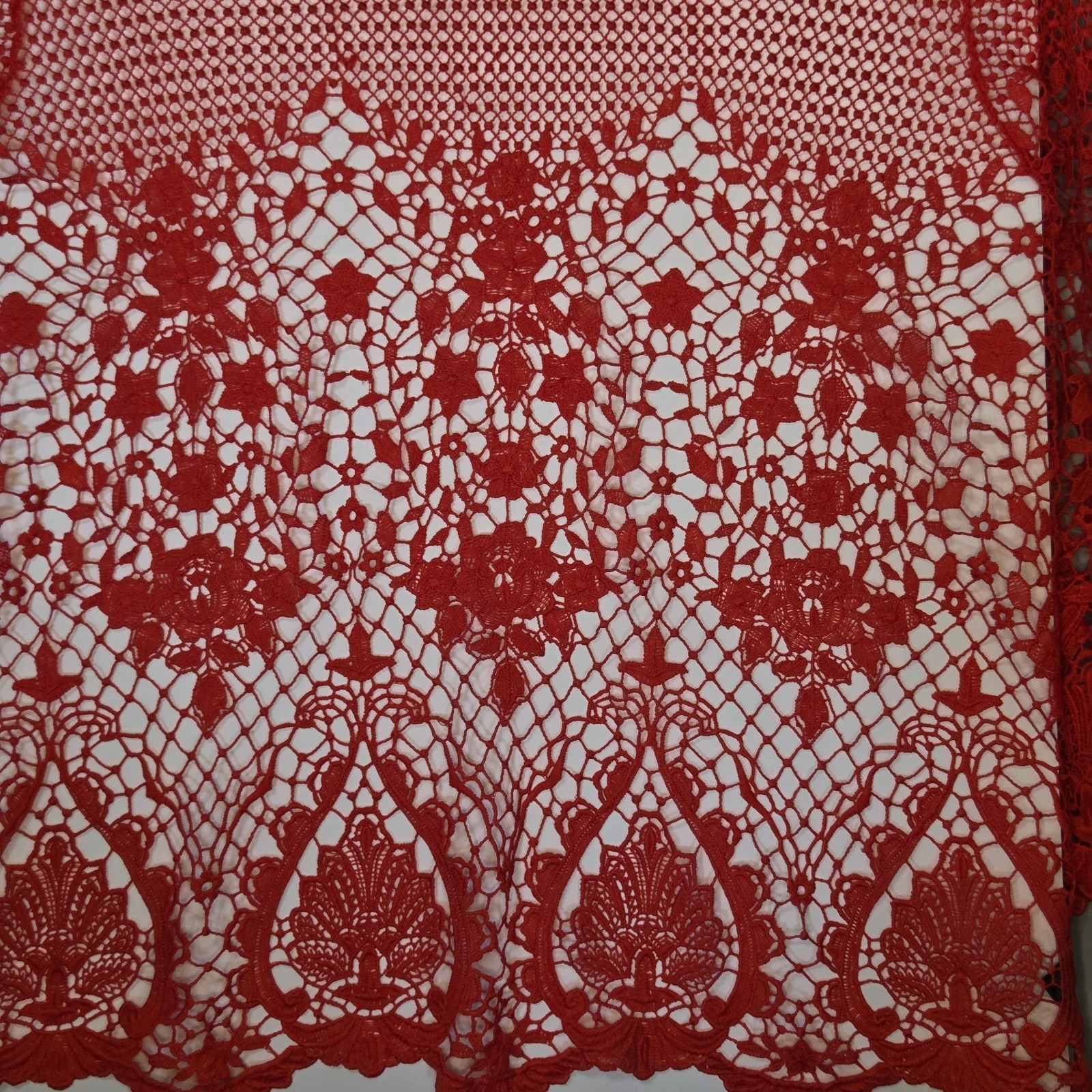 BOLD Elements Crochet Red Top Full Back Zipper Fl… - image 13