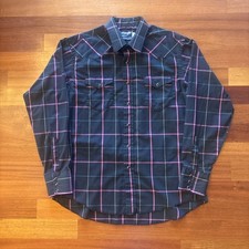 Wrangler Shirt Mens 17-36 Cowboy Cut Regular Fit Western Pearl Snap X-Long Tails