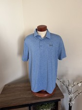 Under Armour Men  s Blue The Playoff Polo, Loose Fit, Size XL