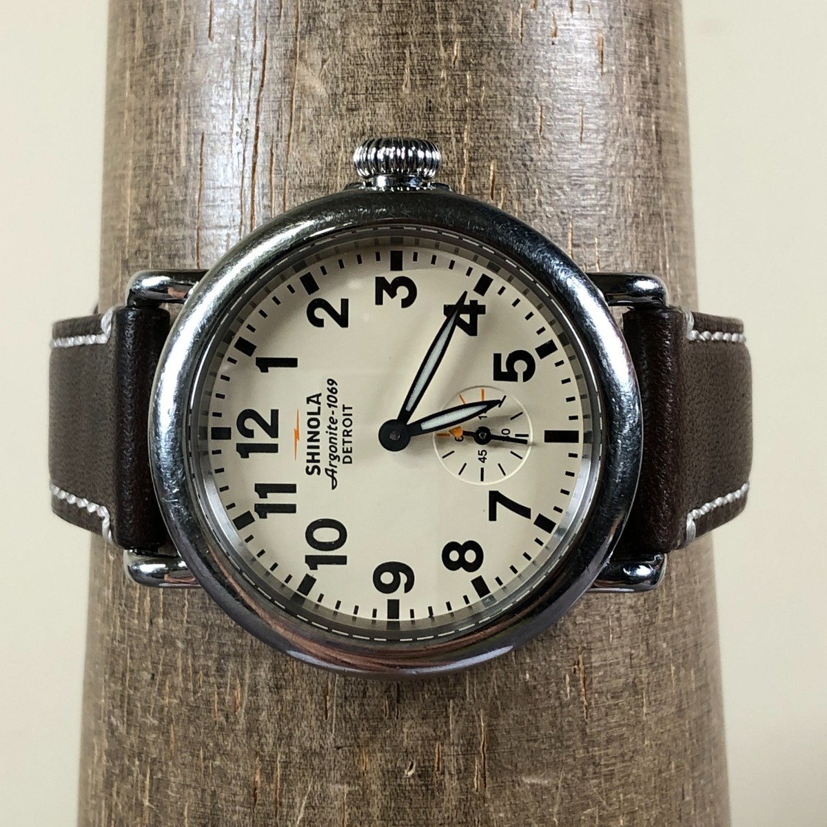 Shinola Argonite Women 1069 Detroit Sapphire Leather Quartz Analog