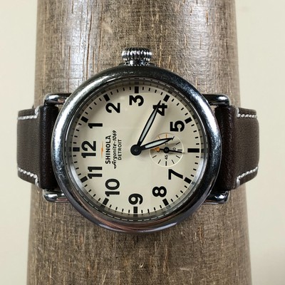 Shinola Argonite Women 1069 Detroit Sapphire Leather Quartz Analog