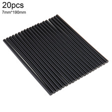 20pcs Hot Melt Black Glue Sticks Adhesive For Glue Gun Heating Craft 7mm x 190m 