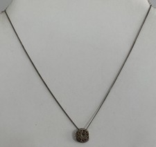 Silpada Sterling Silver 925 Simple Pierced Disc Pendant Necklace Chain 17  