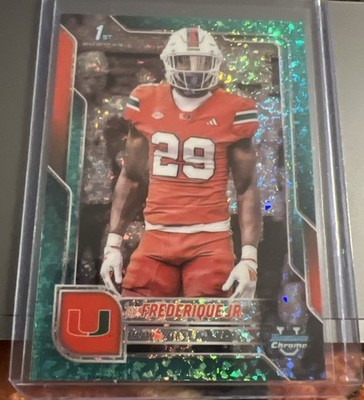 DJ Frederique Jr 2025 Bowman U Chrome  1st Aqua Mini Diamond  207/325 Miami