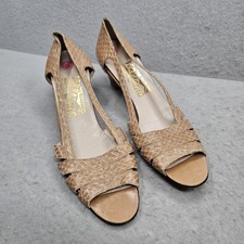 Ferragamo Vintage Snakeskin Shoes Size 9