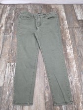 Sonoma olive green Women's jeans Slim fit leg Size 4 S Comfy Cozy 34x26