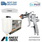 Anest Iwata AZ3 HTE-S Chrome Impact Gravity Spray Gun with 600ml Cup - 1.3mm