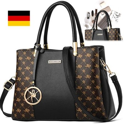 Damen Tasche Handtasche Leder Shopper Henkeltasche Schultertasche Tragetasche